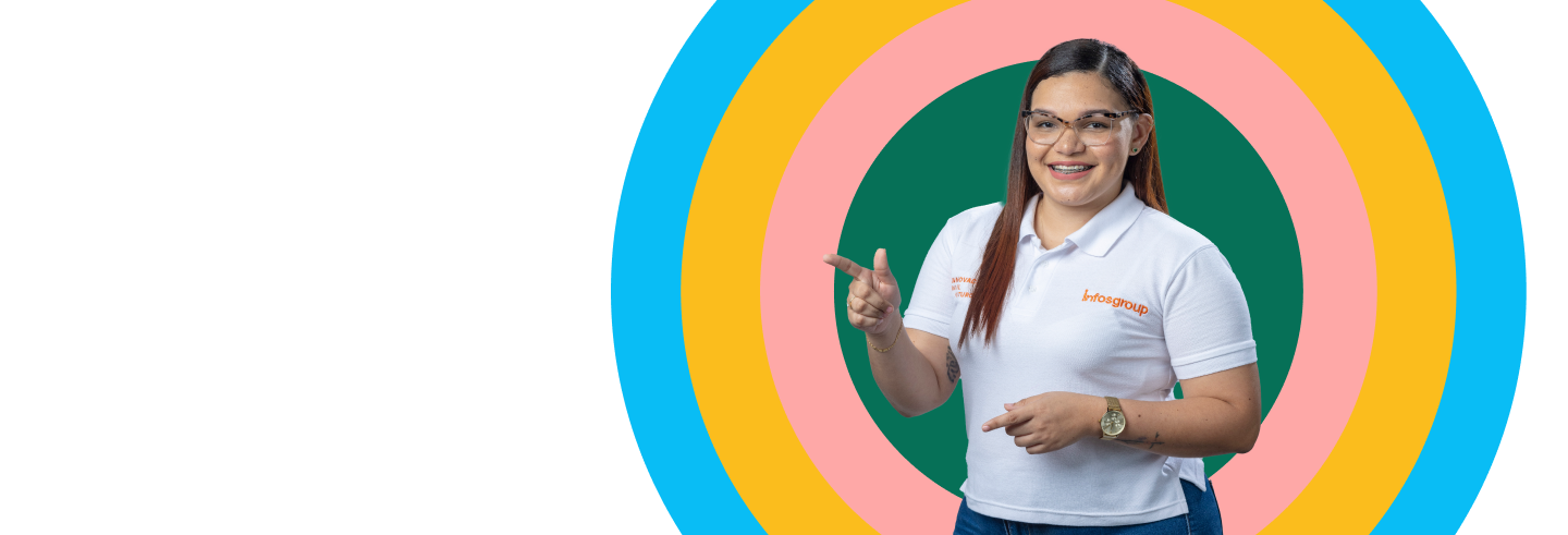 Chica de Infosgroup para Blog Banner